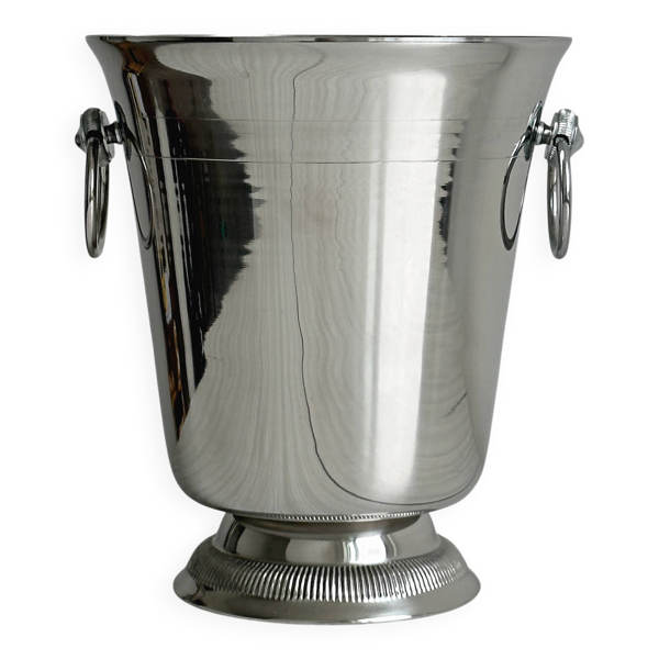 Seau à champagne en métal léger inox argenté