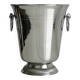 Lightweight silver stainless steel champagne bucket