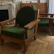 Fauteuils bois et velours