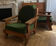 Fauteuils bois et velours