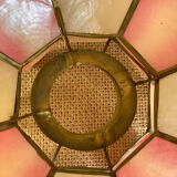 Lampshade in mother-of-pearl petals