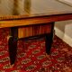 1930 Art Deco dining table in Macassar Ebony and RIO Rosewood, with extensions,