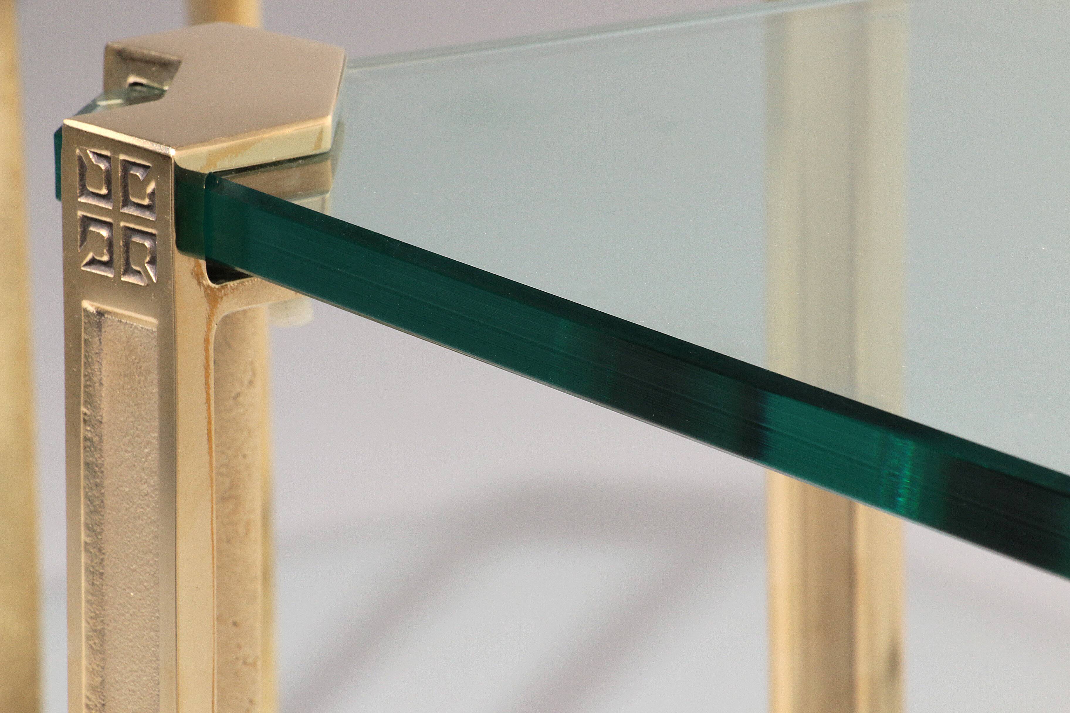 Peter Ghyczy high-gloss brass T24 side tables, 1970s (40x40x45)
