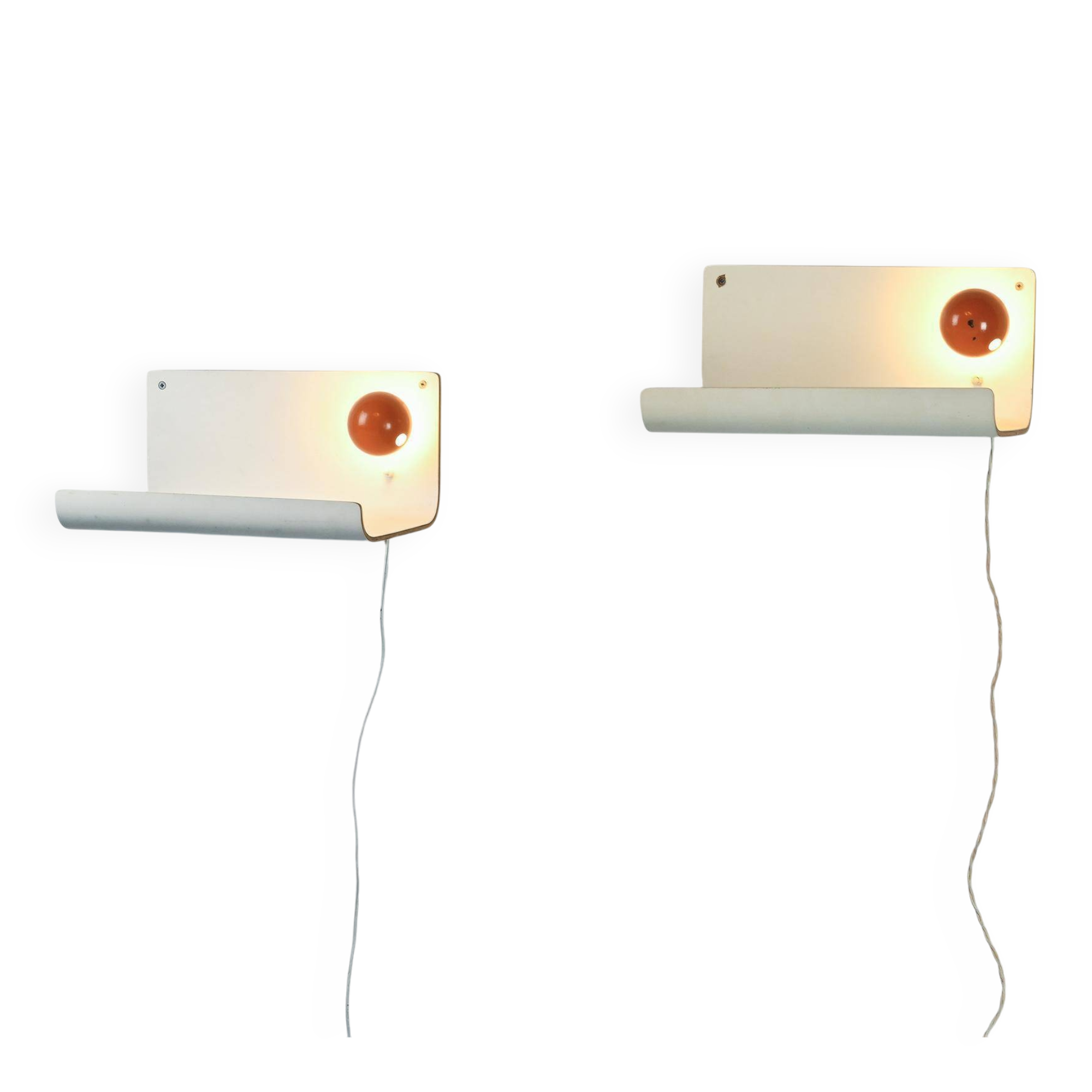 Pair of illuminating bedside tables, Pierre Guariche circa 1968