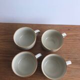 Set of 4 vintage stoneware mugs
