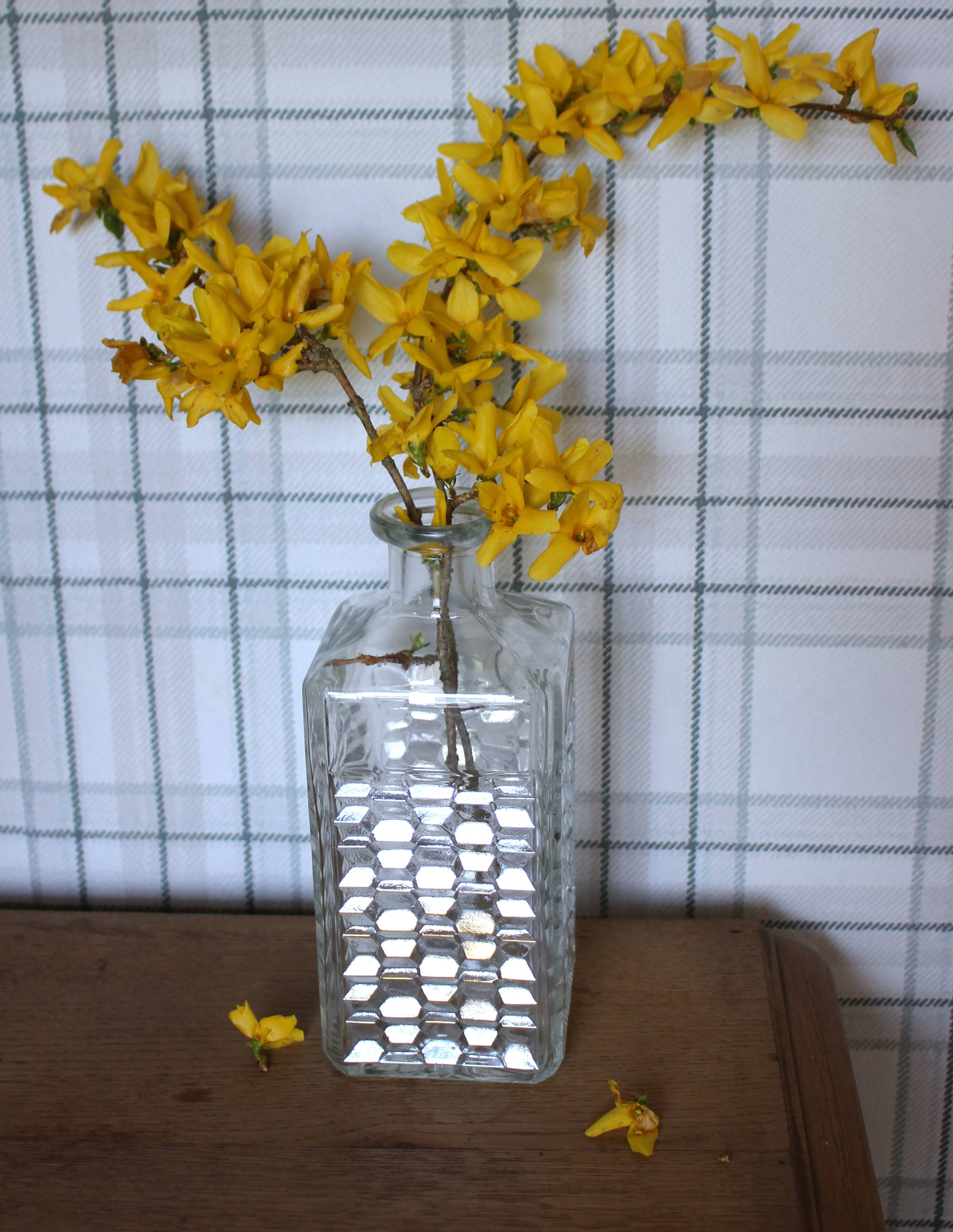 Carafe verre ciselé whisky eau vase vintage