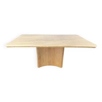 Vintage travertine dining table, 1970s