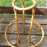 Vintage rattan plant holder