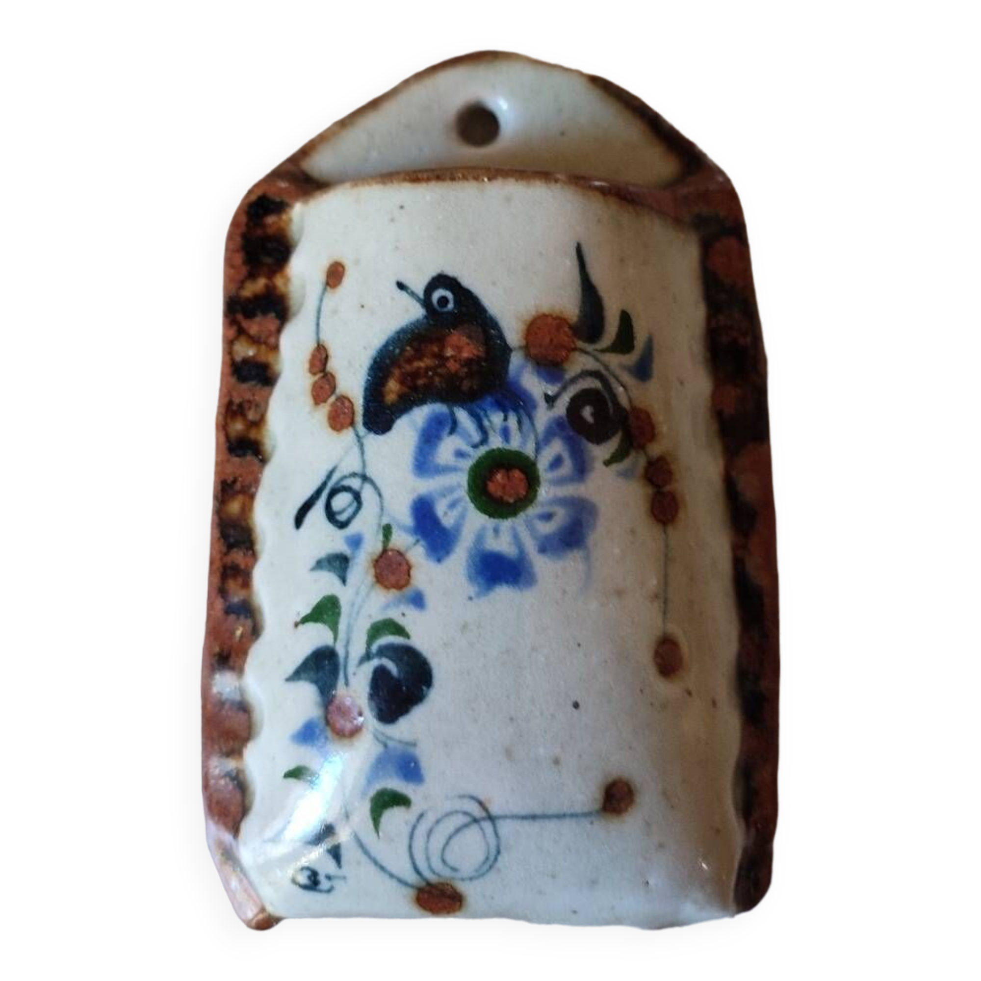 Petit vase mural en céramique
