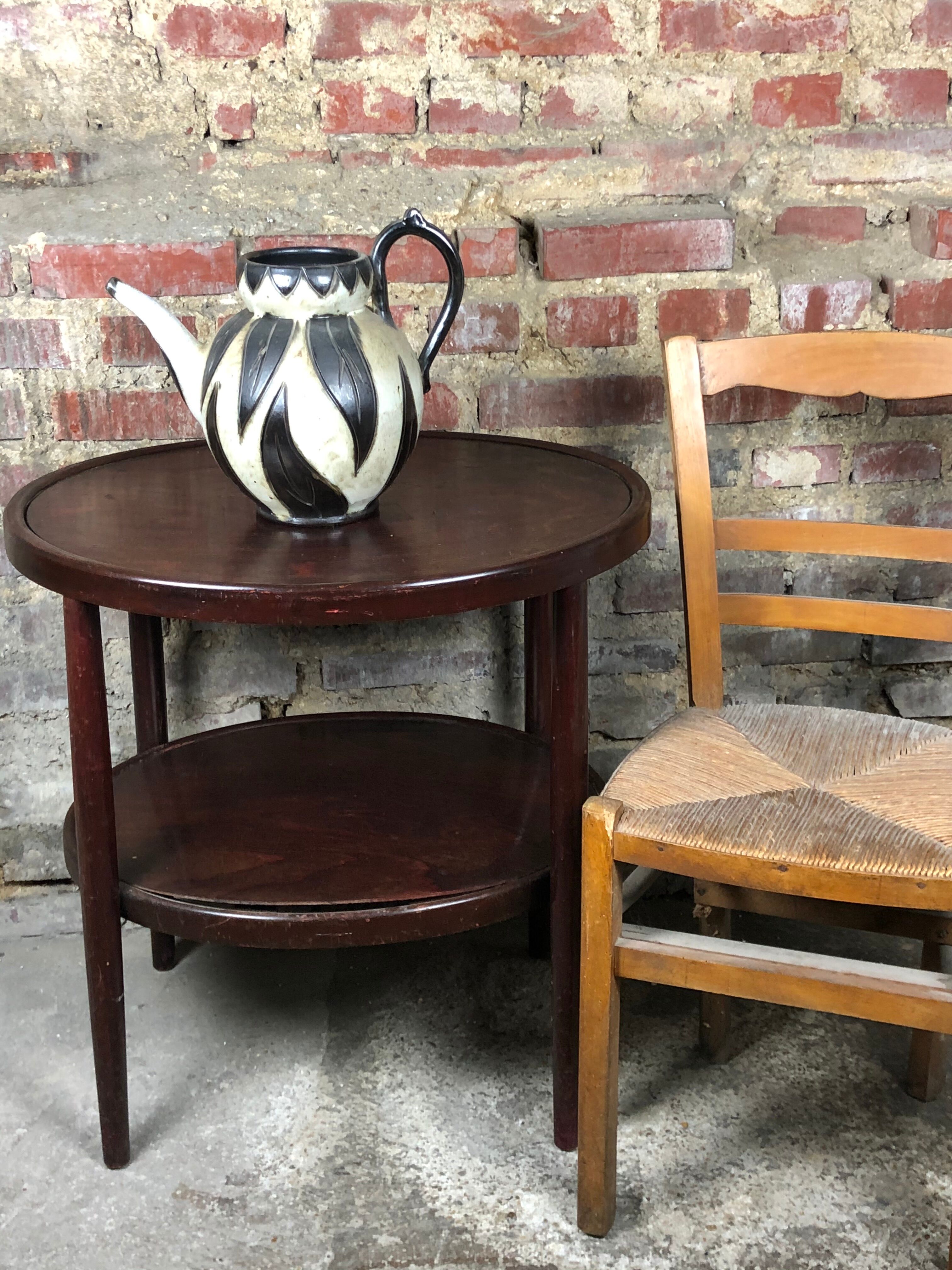 Cruche tourné main en grès "Losson" signée 1970