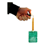 Vintage Glass Candle Holder By Vladislav Urban For Rosice, 1960s