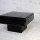 Table basse bois laqué noir, France, circa 1970