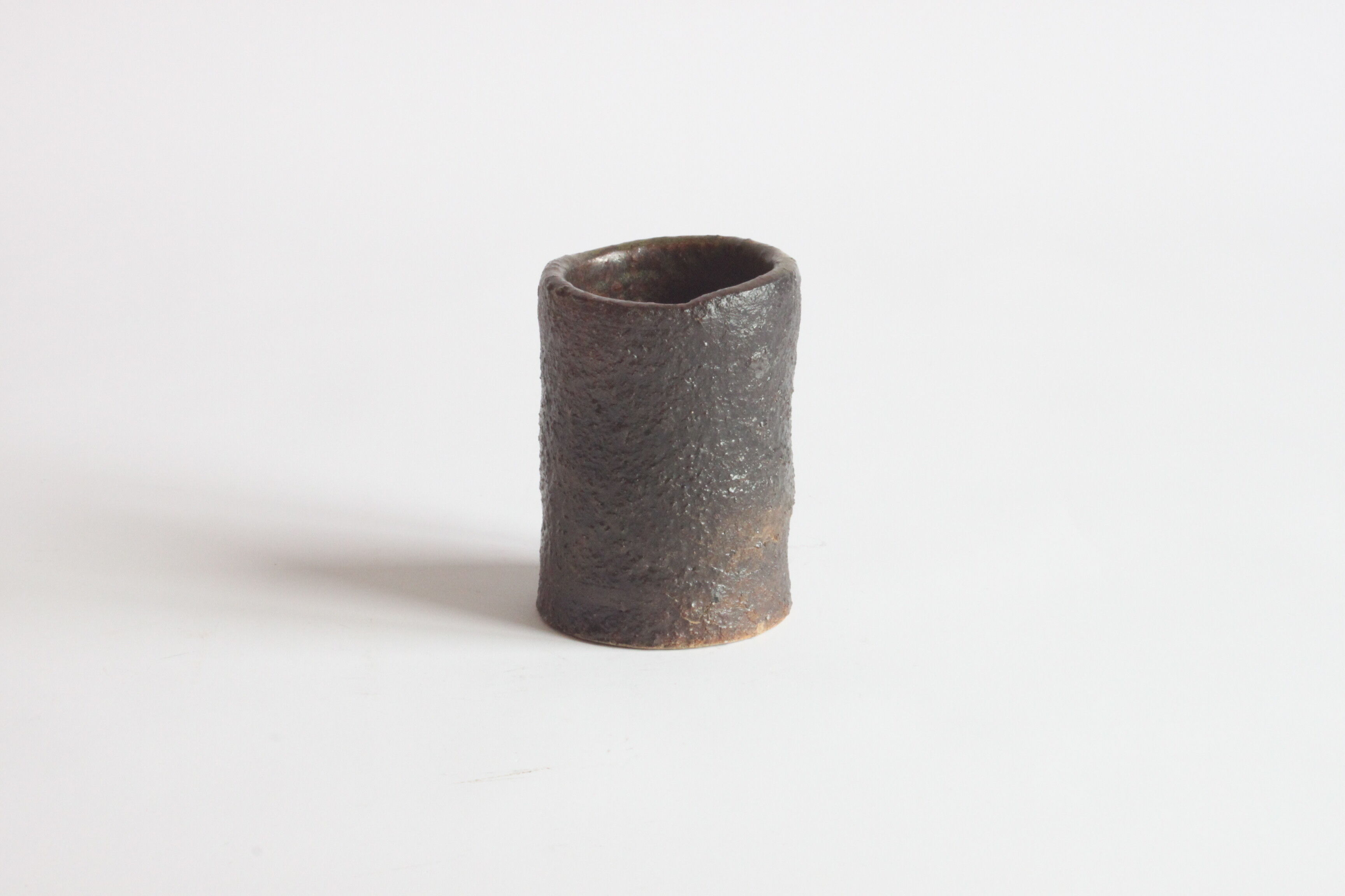 Brown ceramic vase by Paul Envalds for Arabia Finland 1960/1970