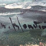 Painting sailing in rough seas Charles Blandin