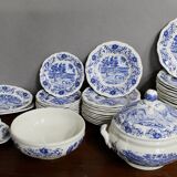 Derby Sarregemines 52-Piece Dinnerware Set, Deep Blue