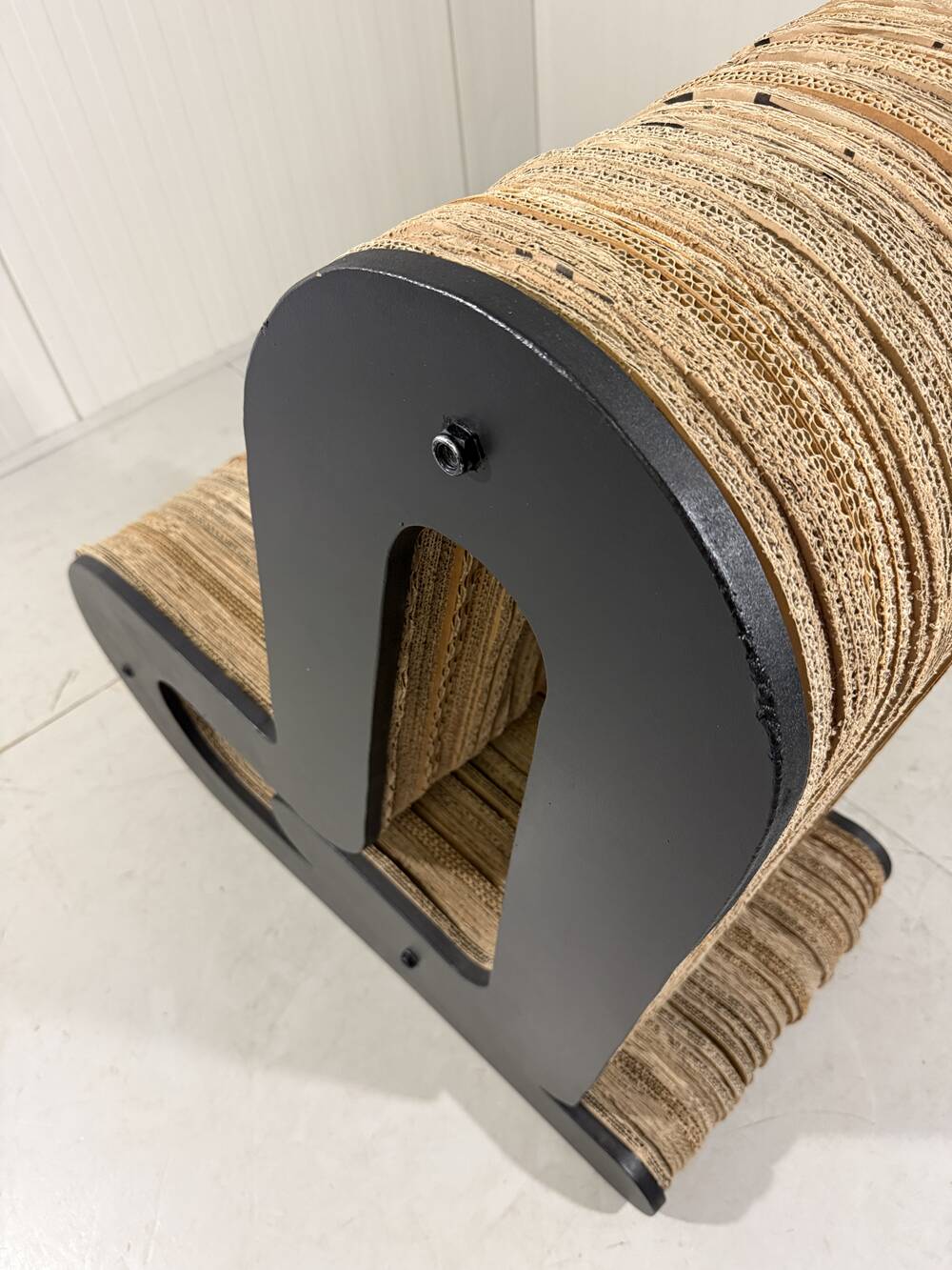 Sculpted cardboard & plywood lounge chair, 1990’s