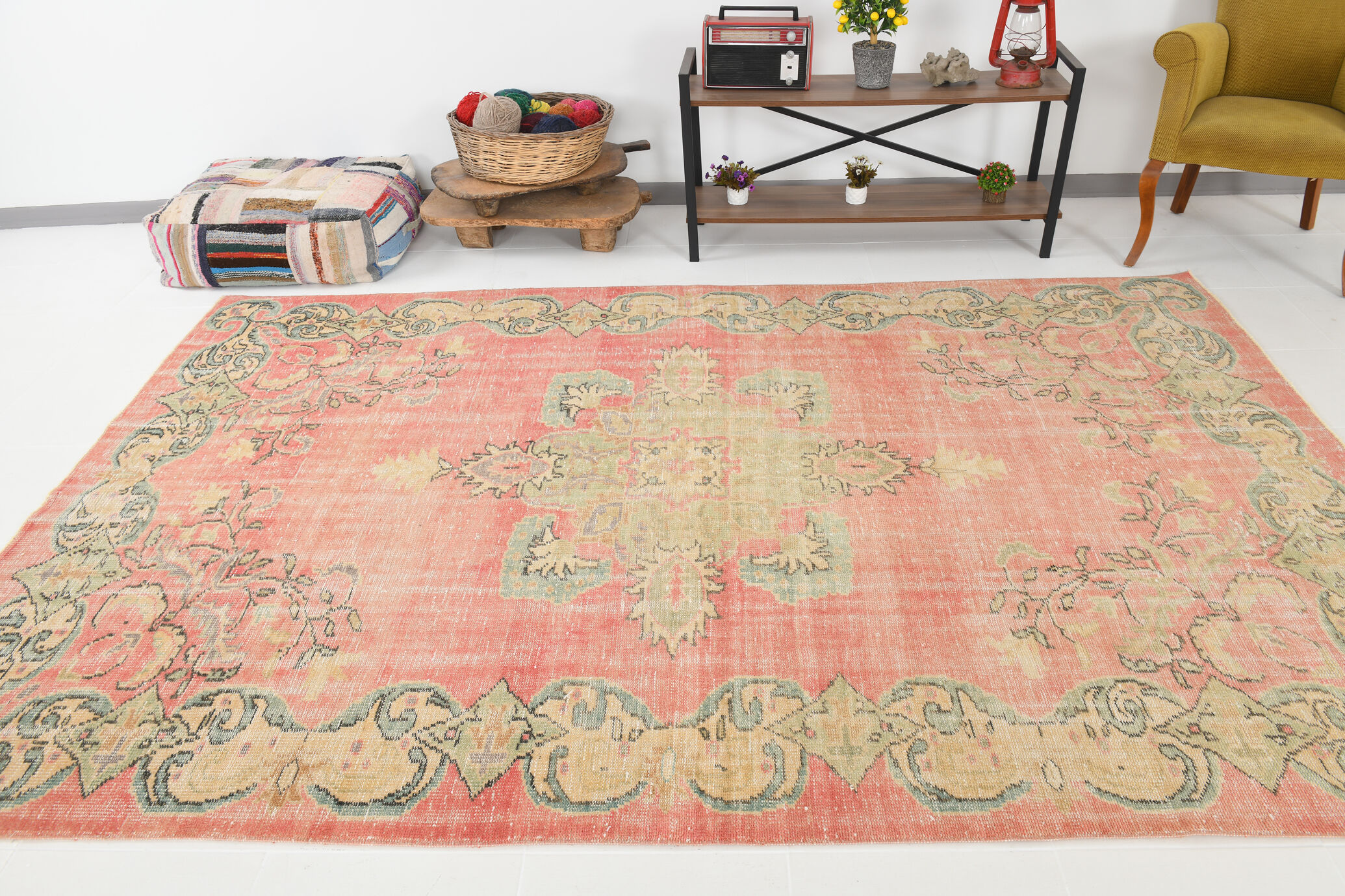 7x10 oriental & madallion vintage rug 207x304cm