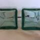 Duo of square jars