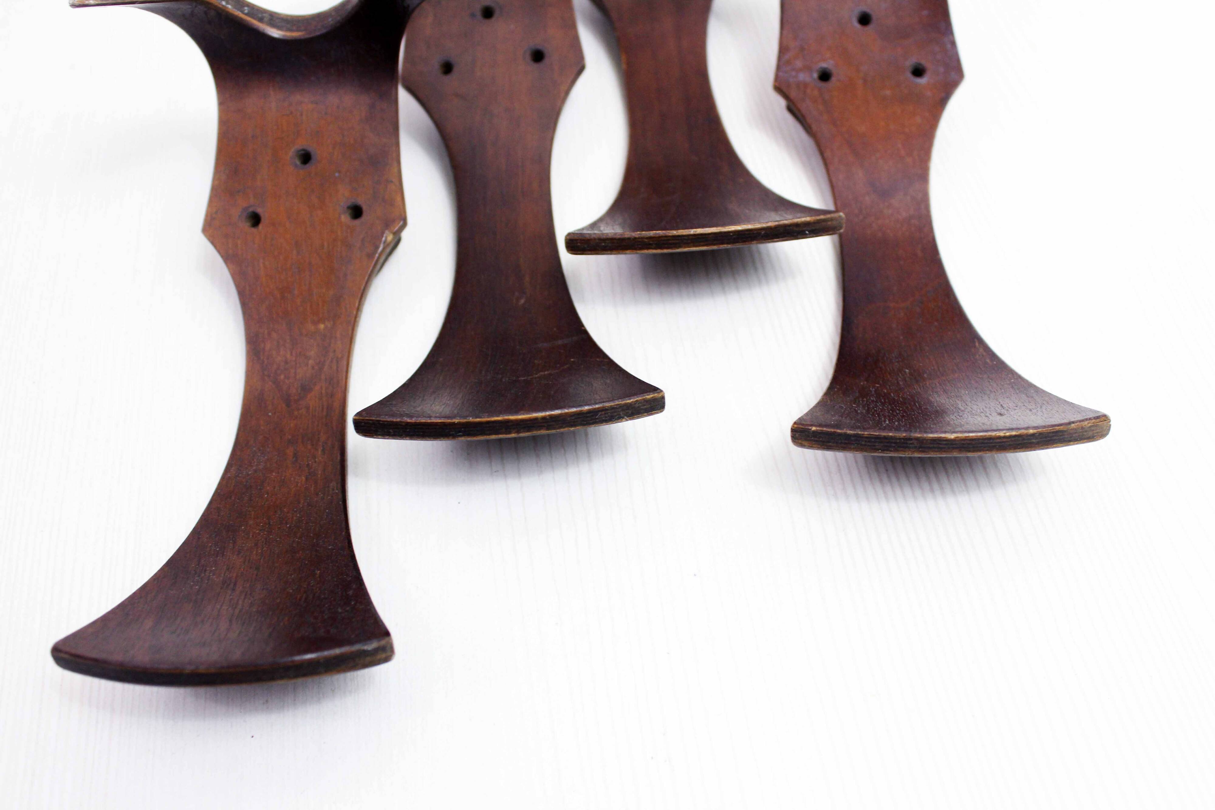 Set of 4 vintage teak cp coat hooks