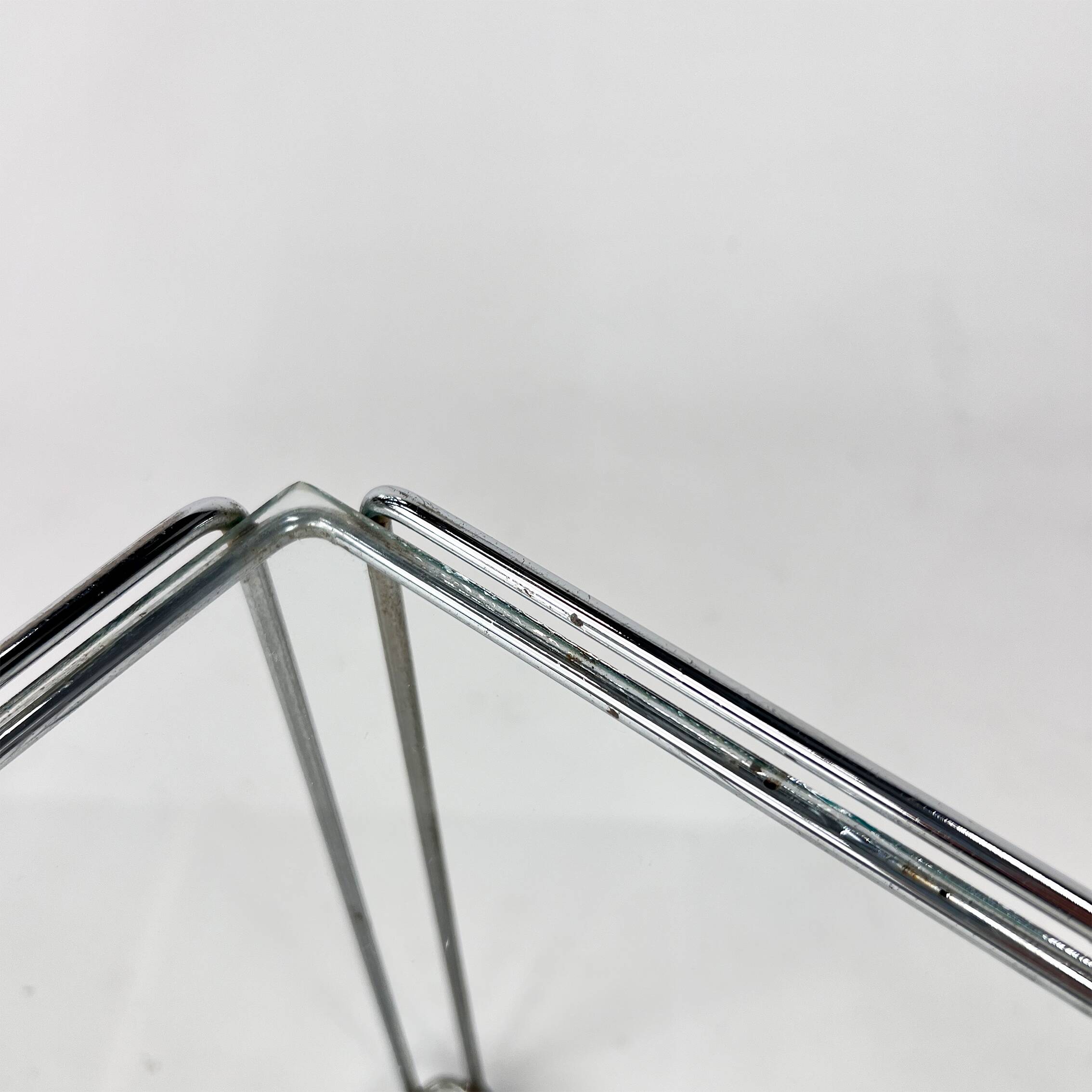 Max Sauze Steel and Glass Side Table, 1970s