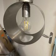 Wall lamp in brushed aluminum