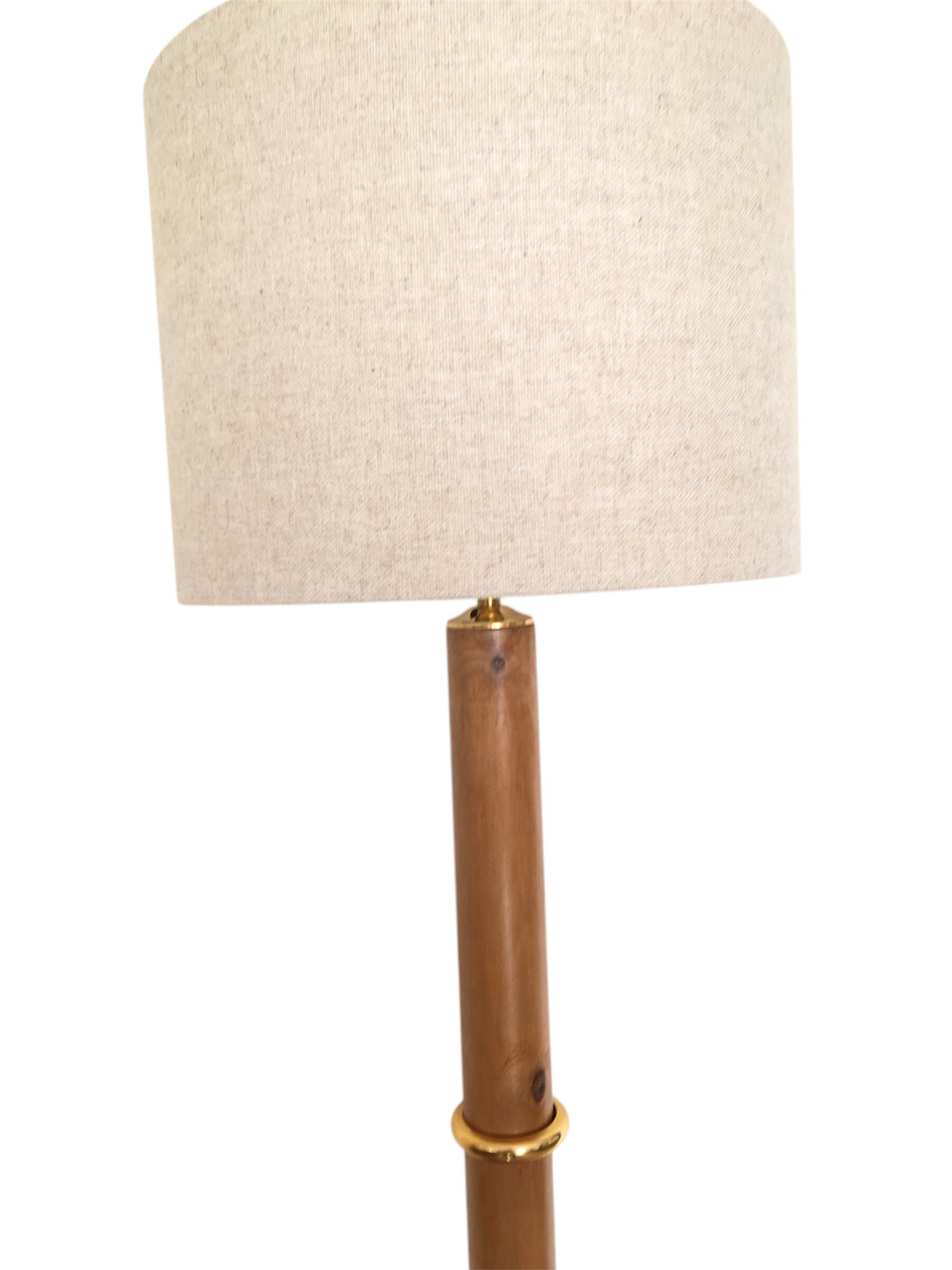 Vintage wooden floor lamp - 1950s