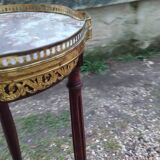 Antique Louis XVI style side table with marble top