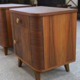 Pair of rosewood bedside tables, 1960s