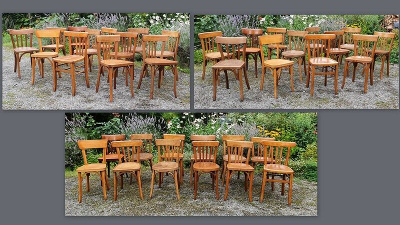 Lot 12 baumann bistro chairs and other 30/50 years
