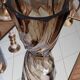 Vase en verre torsadé