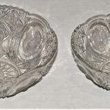 Two cuts cut in molded blown crystal