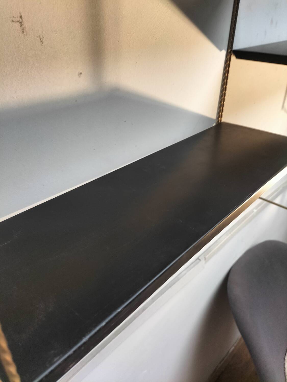 Metal wall shelf