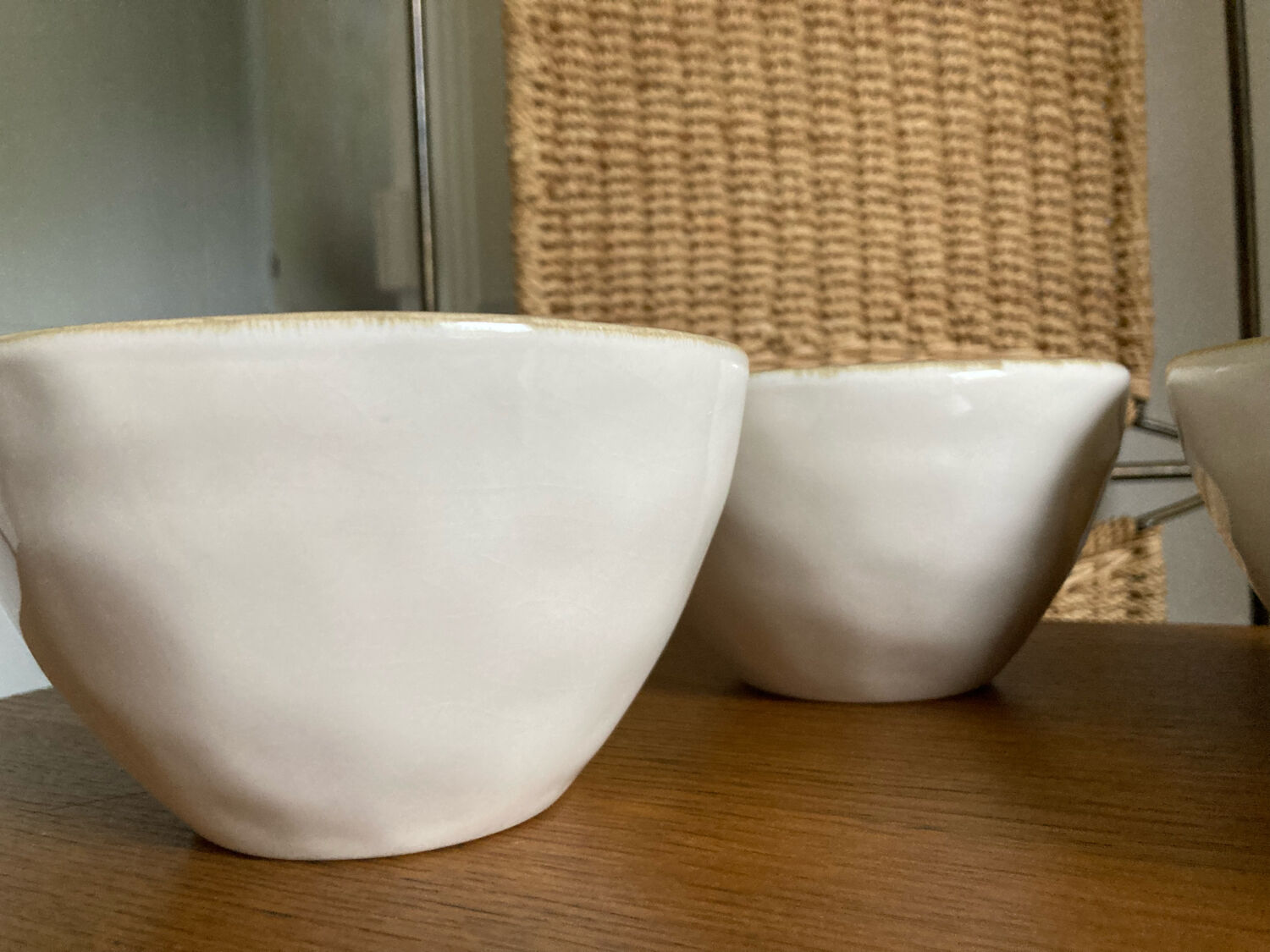 Set of four Maison du monde stoneware bowls