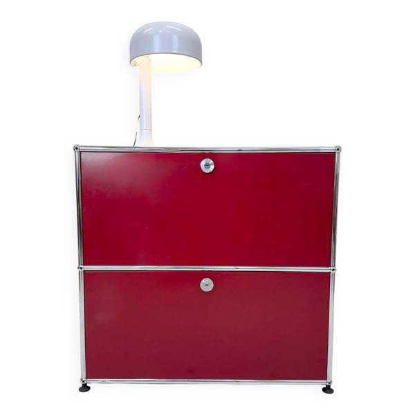 USM Haller « Rouge rubis » – meuble de rangement (état neuf)