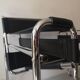 Wassily B3 armchair in black leather Marcel Breuer, Bauhaus 1970