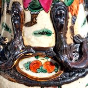 Pair of large ceramic vases from Nanking, China, Asian decor.