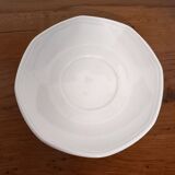 Set of 4 white porcelain cups from Apilco + saucers