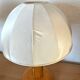 Pair Danish Modern Mid Century Pine Wood Cocoon Bedside Lamps