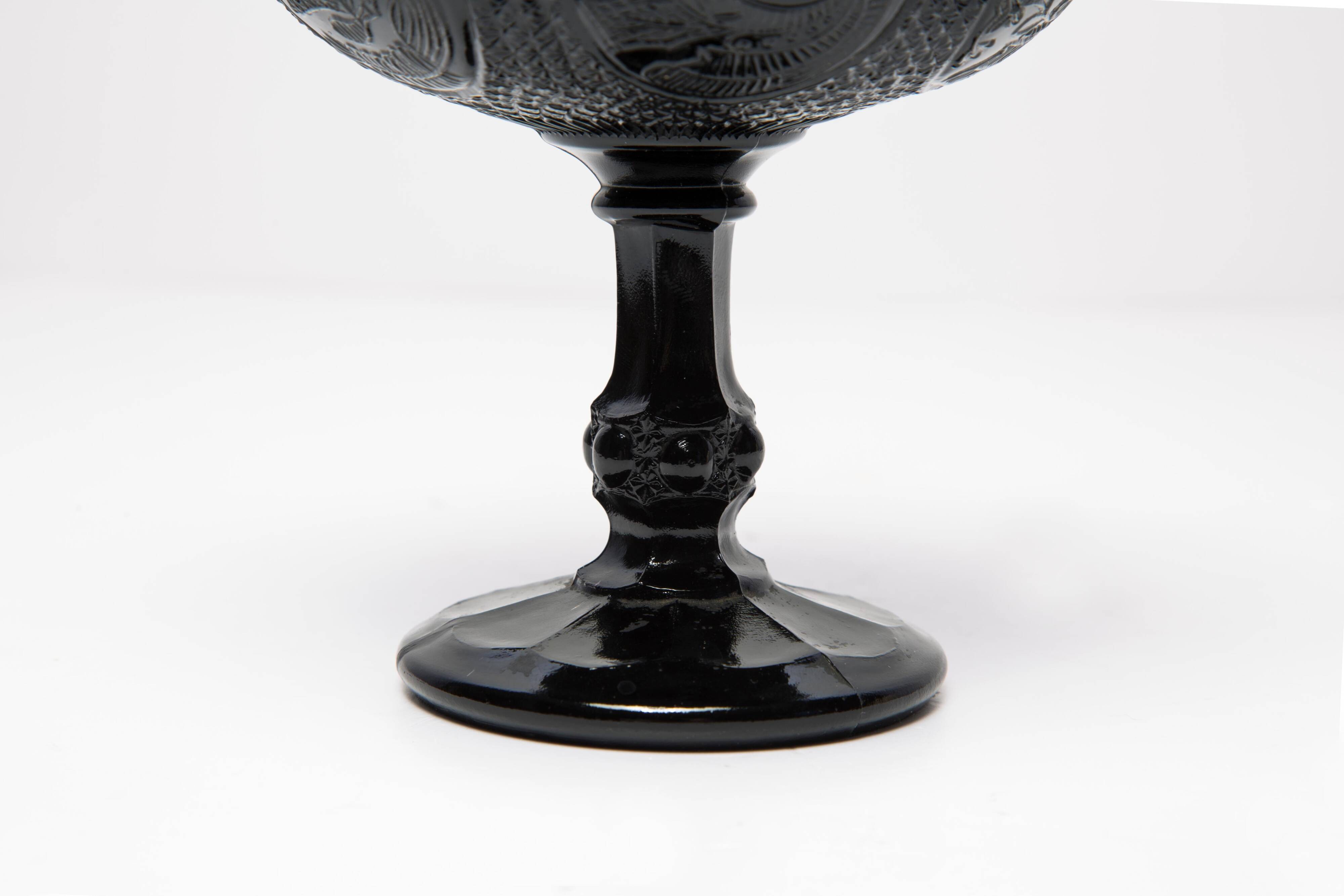 Vintage black decorative plate, Italy, 1960s