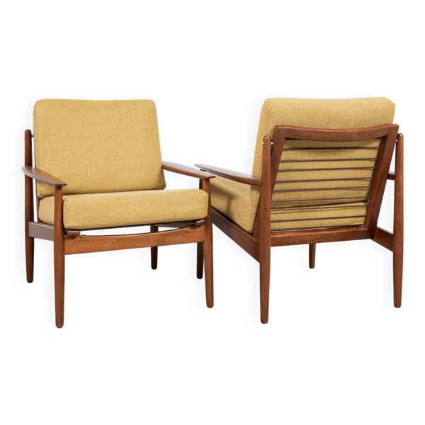 Paire de fauteuils danois des années 50 en teck par Arne Vodder pour Glostrup