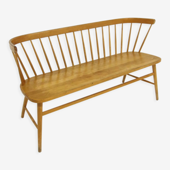 Banc scandinave  "Florida" en hêtre, frères Wigells, Suède, 1950