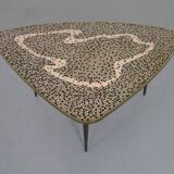 Large German Mosaic Kidney Coffee Table, 1960s