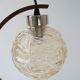 Suspension vintage 1970 bois & verre