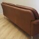 Brown leather sofa, Danish design, 1960s, manufactured by AS Vejen Polstermøbe