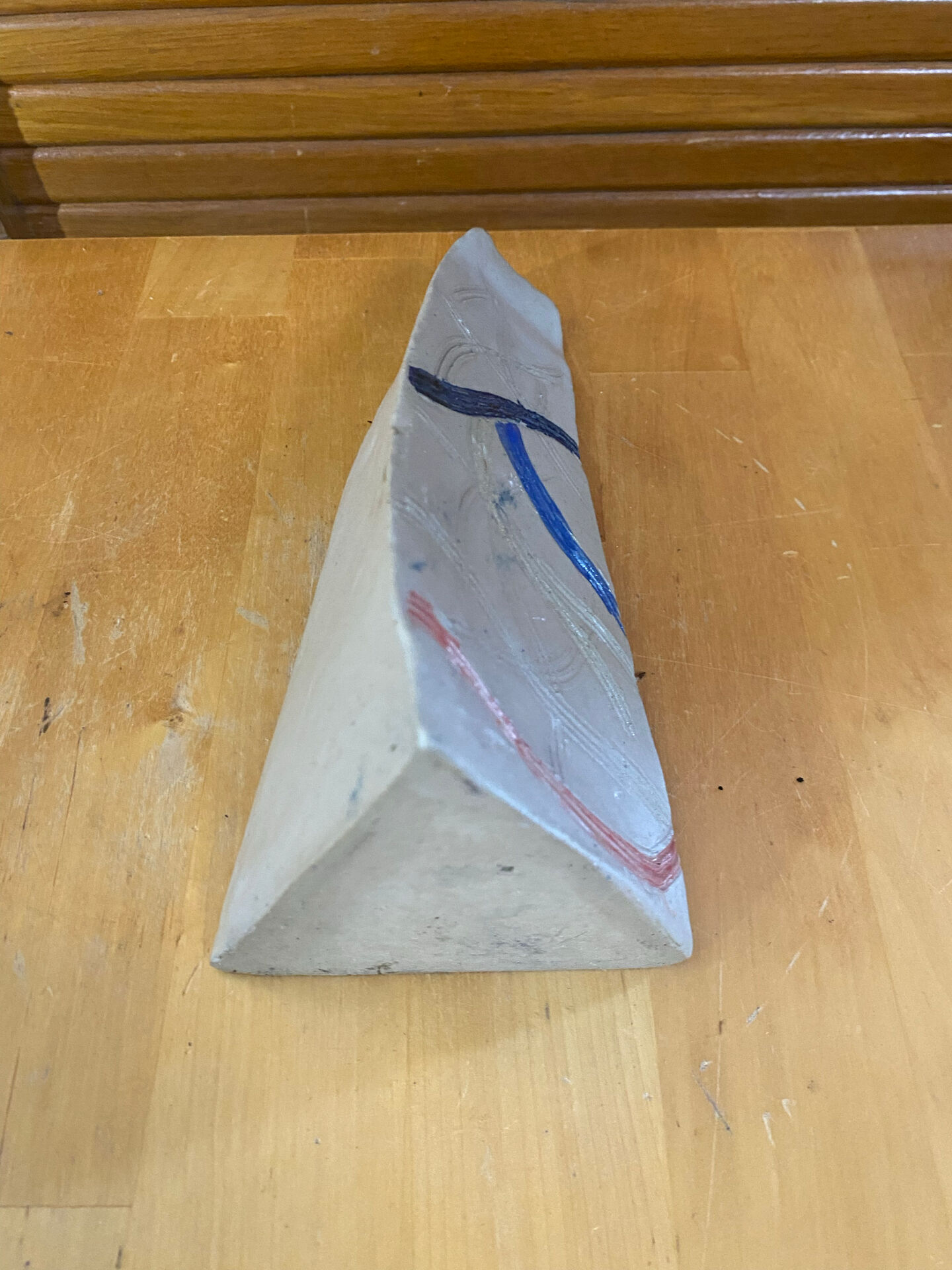 HILBORN Vase Pottery Design Grey Ceramic Geometric Lines Vintage