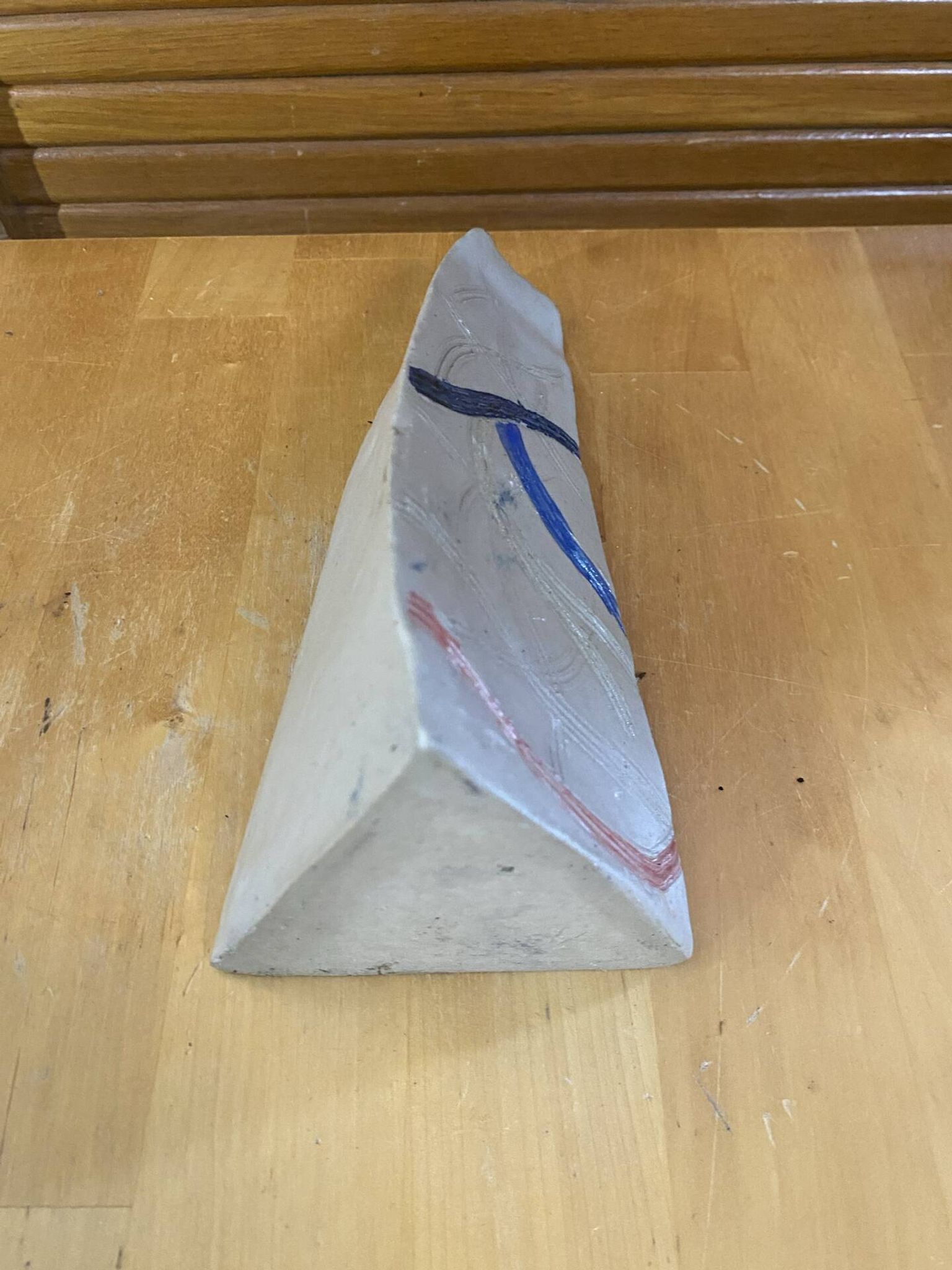 Vase HILBORN Pottery Design Céramique Grise Lignes Géométriques Vintag
