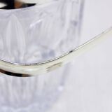Glass ice bucket with spoon 1970