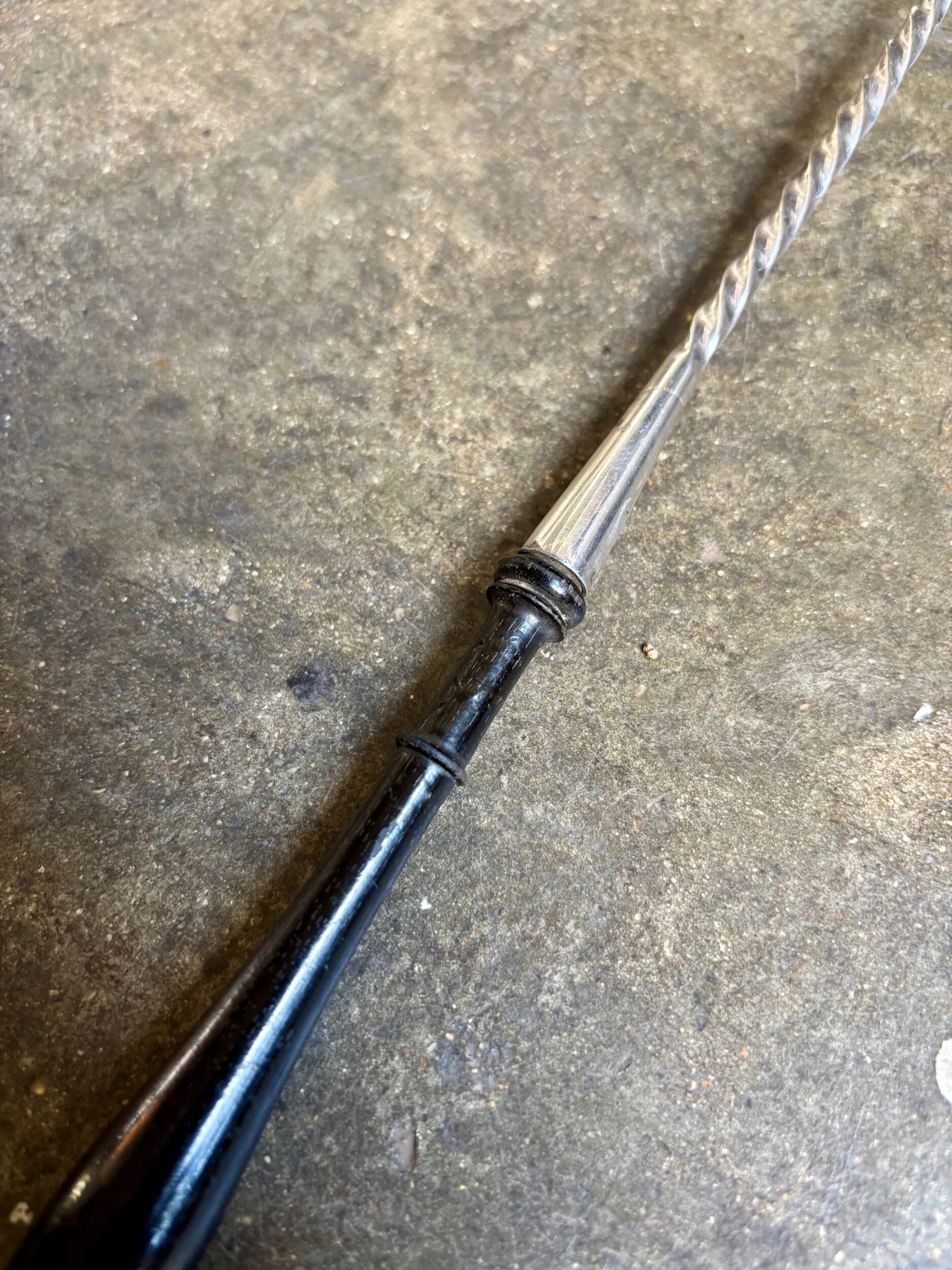 Punch ladle Christofle in ebony and silver-plated metal