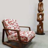 Midcentury adjustable bentwood curved armchair