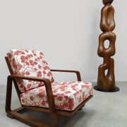 Fauteuil courbé réglable en bois courbé du milieu du siècle